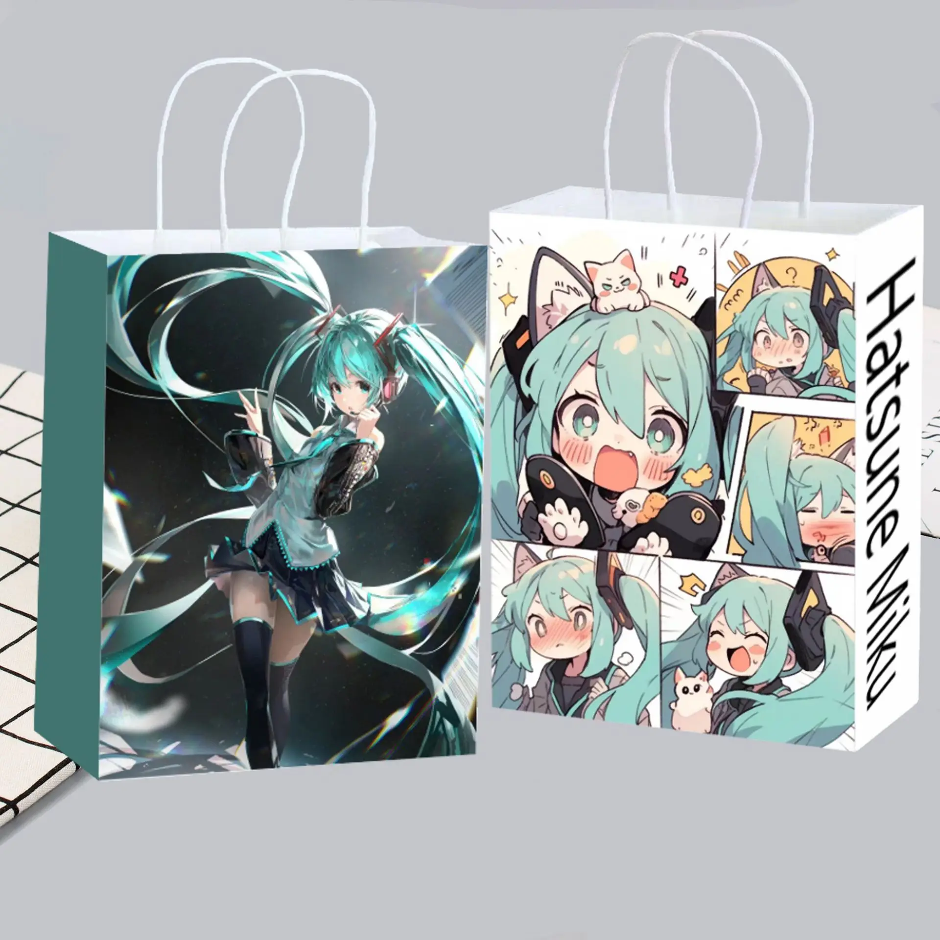 Anime Tote Bag - Schattige Anime Hatsune Miku papieren tas,