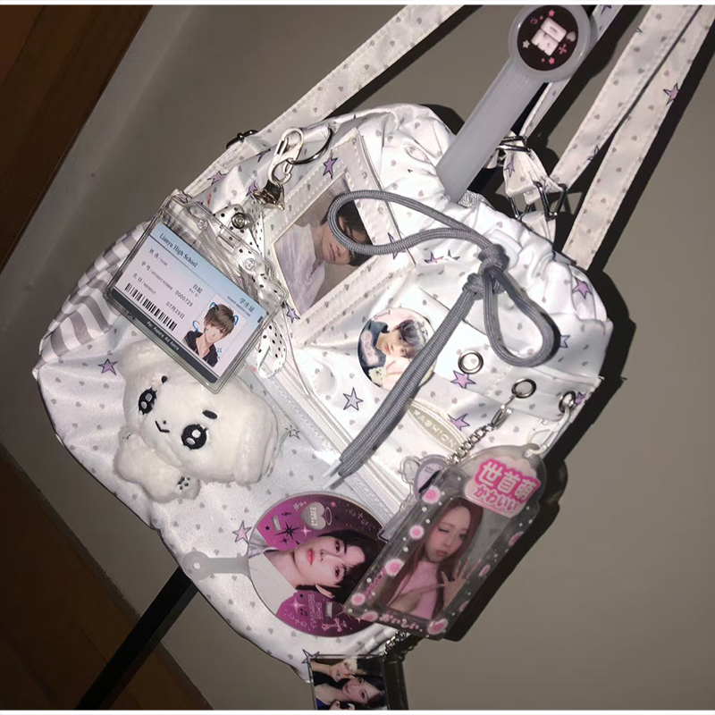 Anime Tote Bag - Polka Dot Trekkoord Rugzak Grote capaciteit
