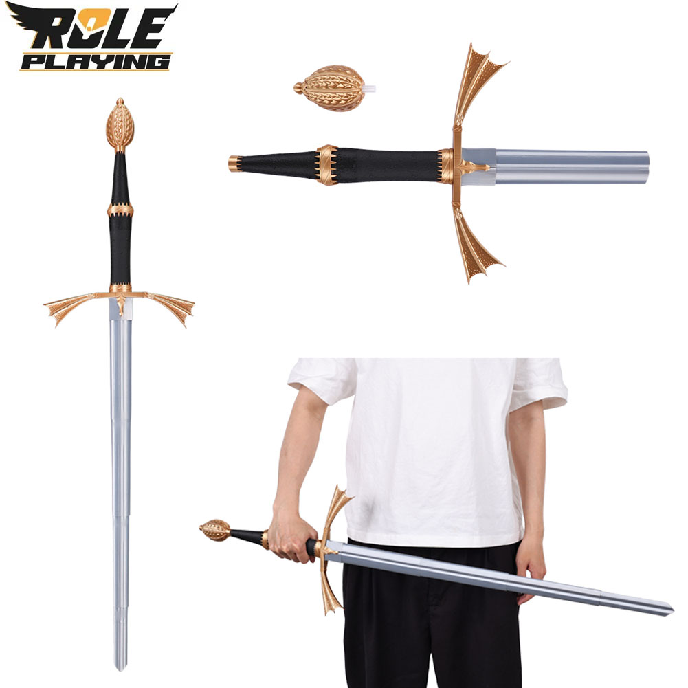 Cosplay Prop Sword - Daemon Cosplay intrekbaar zilveren plastic mes