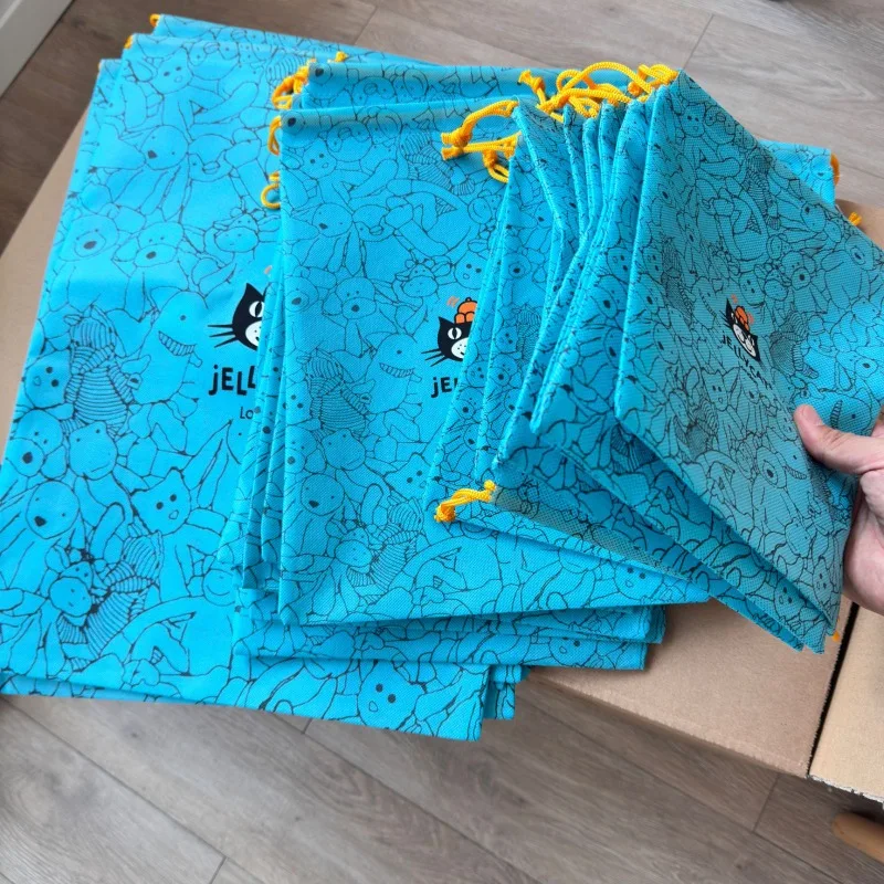 Anime Tote Bag - Blauwe Kawaii Non-woven stof stofzakje schattig
