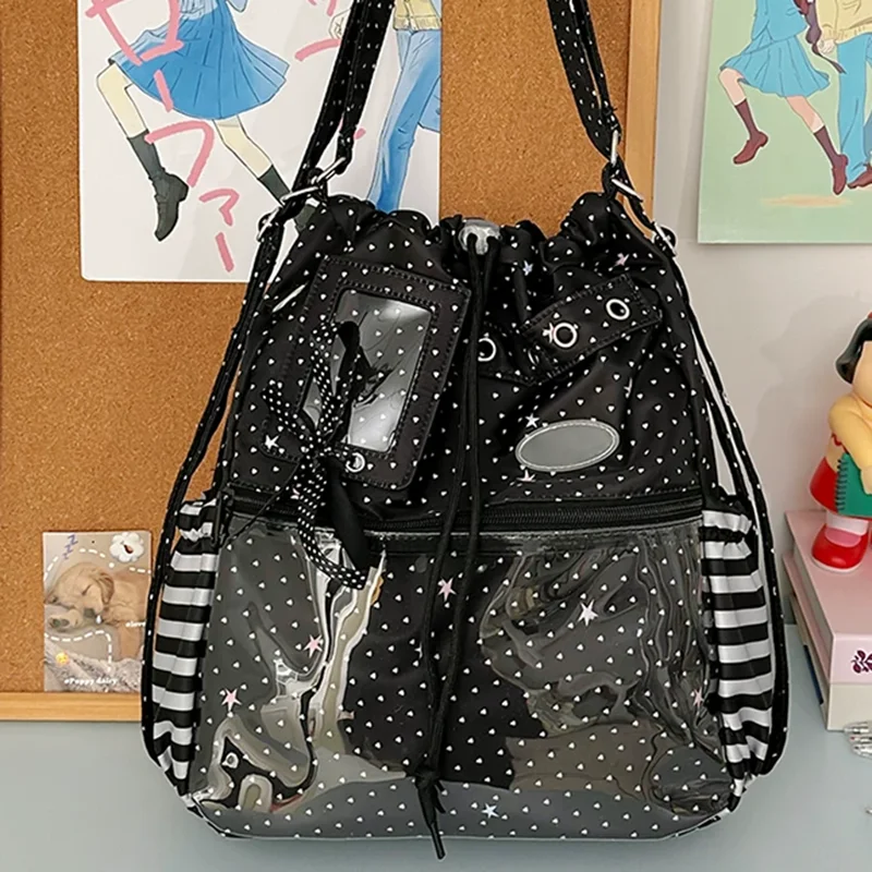 Polka Dot Trekkoord Rugzak Gro - Anime Tote Bag recensie en prijs