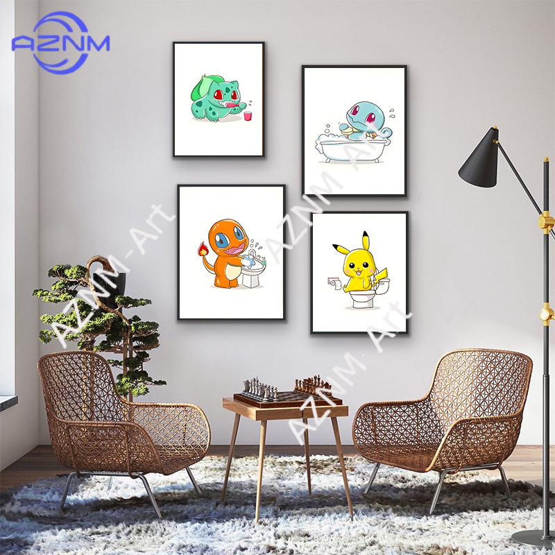 Pokemon Cartoon Grappig Canvas - Anime Merchandise Posters recensie en prijs