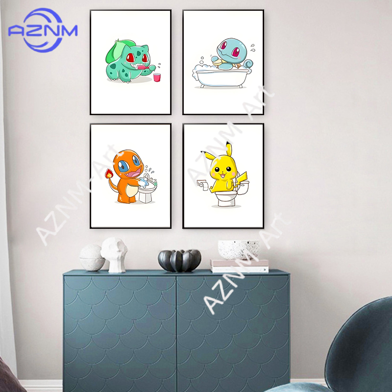 Pokemon Cartoon Grappig Canvas - Anime Merchandise Posters recensie en prijs